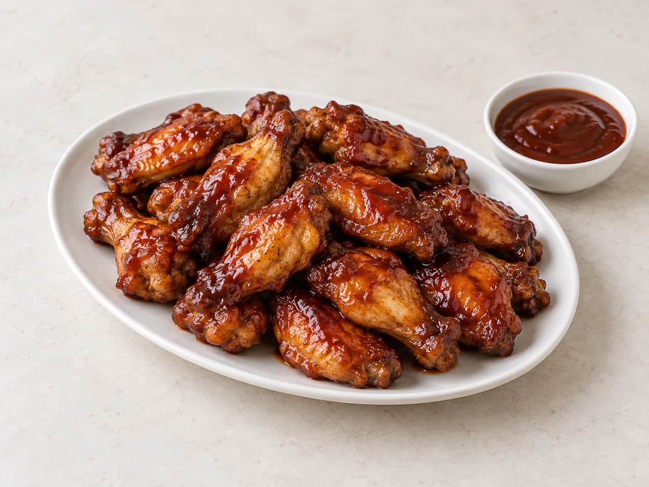 Imagen de Alitas BBQ al horno con salsa de tomate