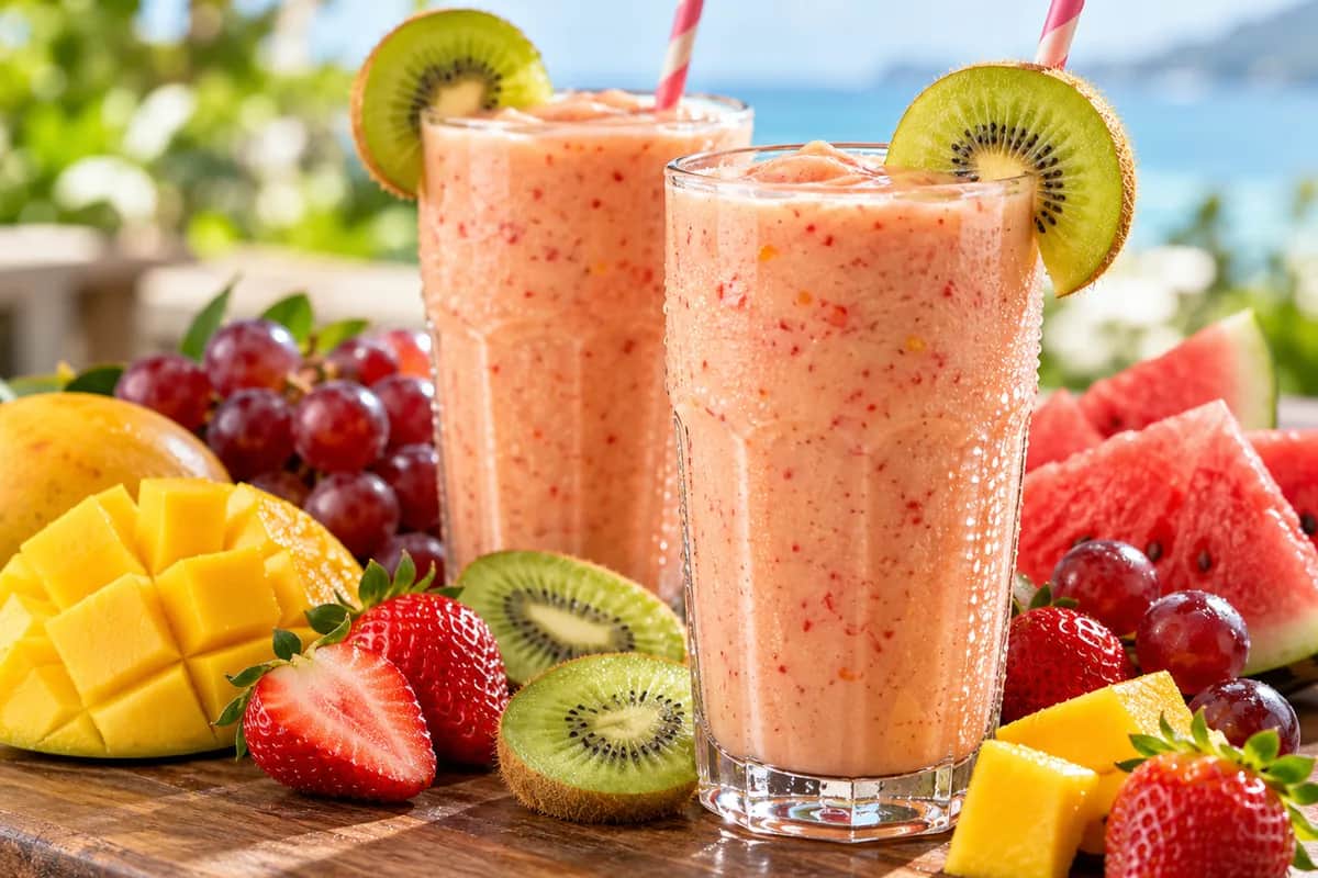 Imagen de Batido de frutas con crema de leche