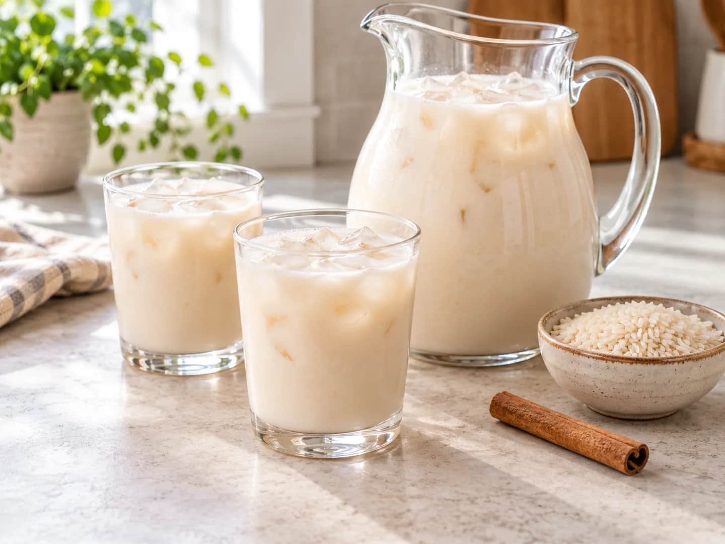 Imagen de Horchata de arroz casera con canela