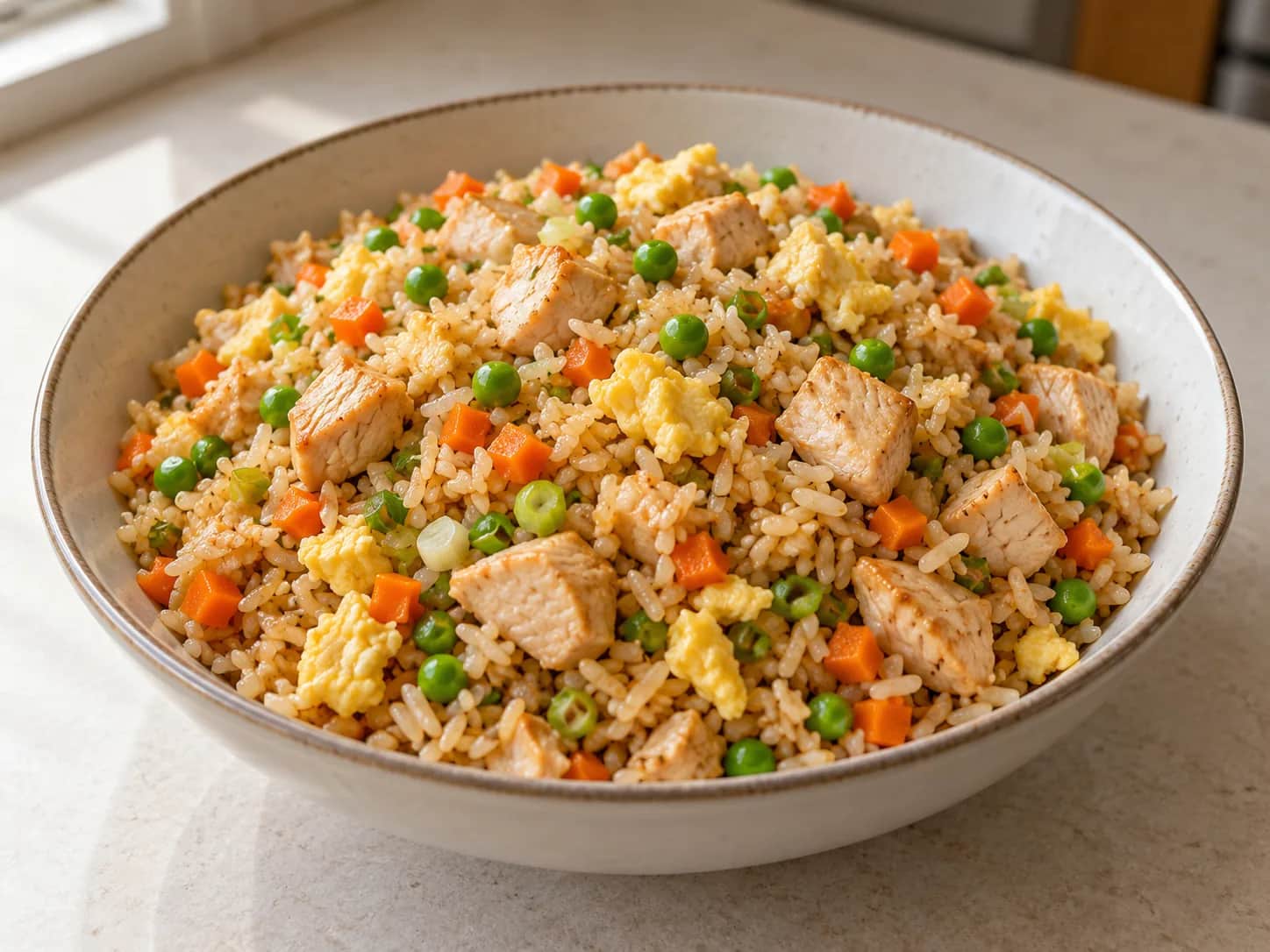 Imagen de Arroz chino casero con pollo y huevo