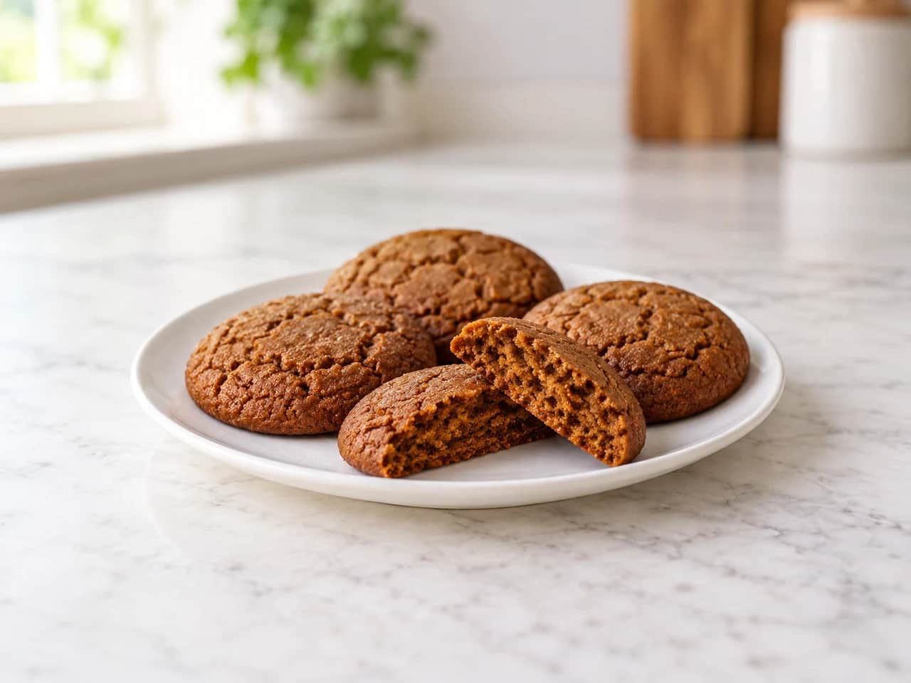 Imagen de Galletas redondas de jengibre y melaza