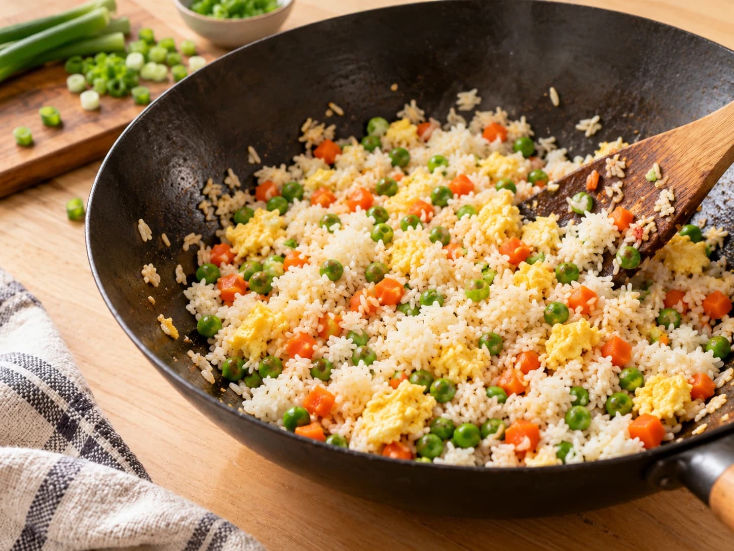 Vegetable Fried Rice: Add the rice