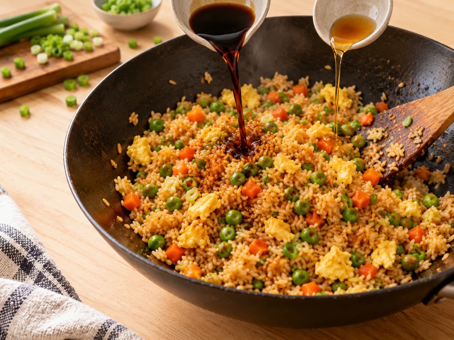 Vegetable Fried Rice: Season