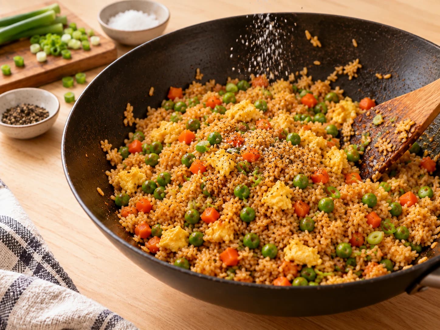 Vegetable Fried Rice: Adjust the seasoning