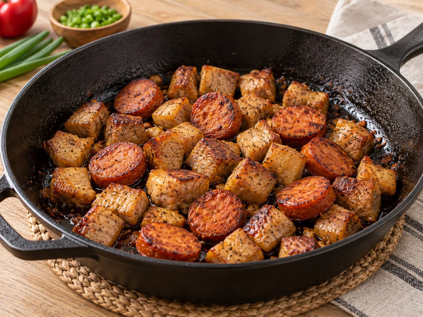 Riz mixte colombien (arroz mixto): Ajouter la saucisse