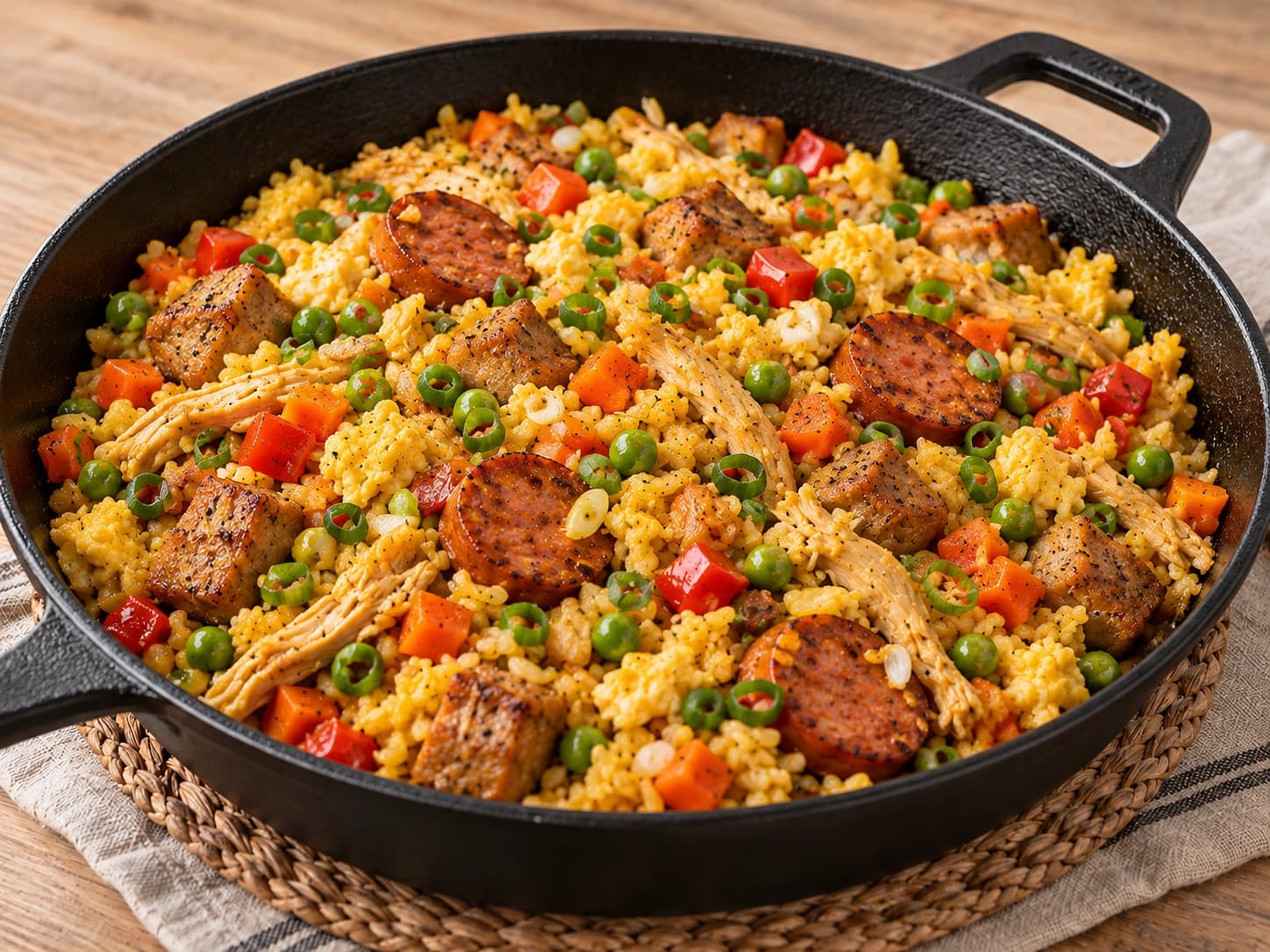 Riz mixte colombien (arroz mixto): Servir