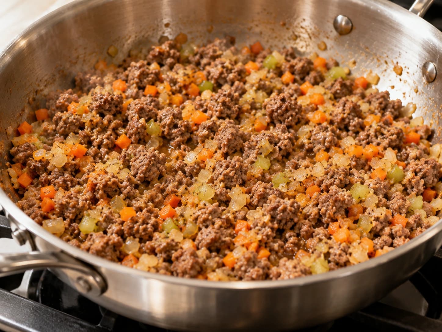 Bolognese Sauce: Brown the meat