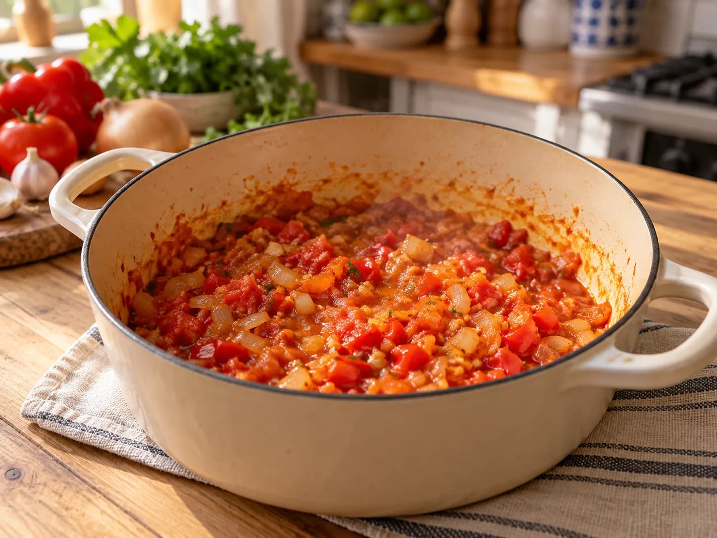 Tomaten garen