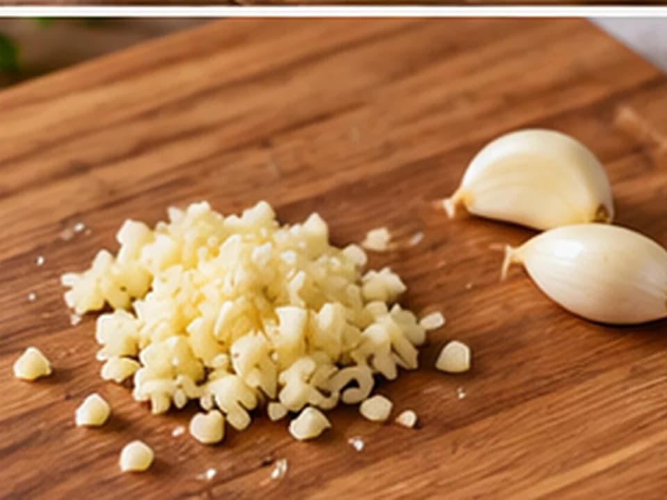 Brokkolicremesuppe: Knoblauch fein hacken