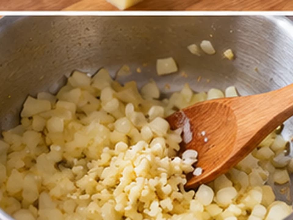 Brokkolicremesuppe: Knoblauch zugeben