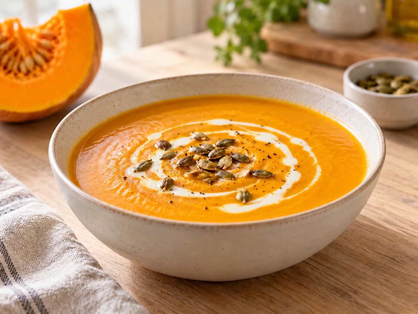 Pumpkin Soup: Serve