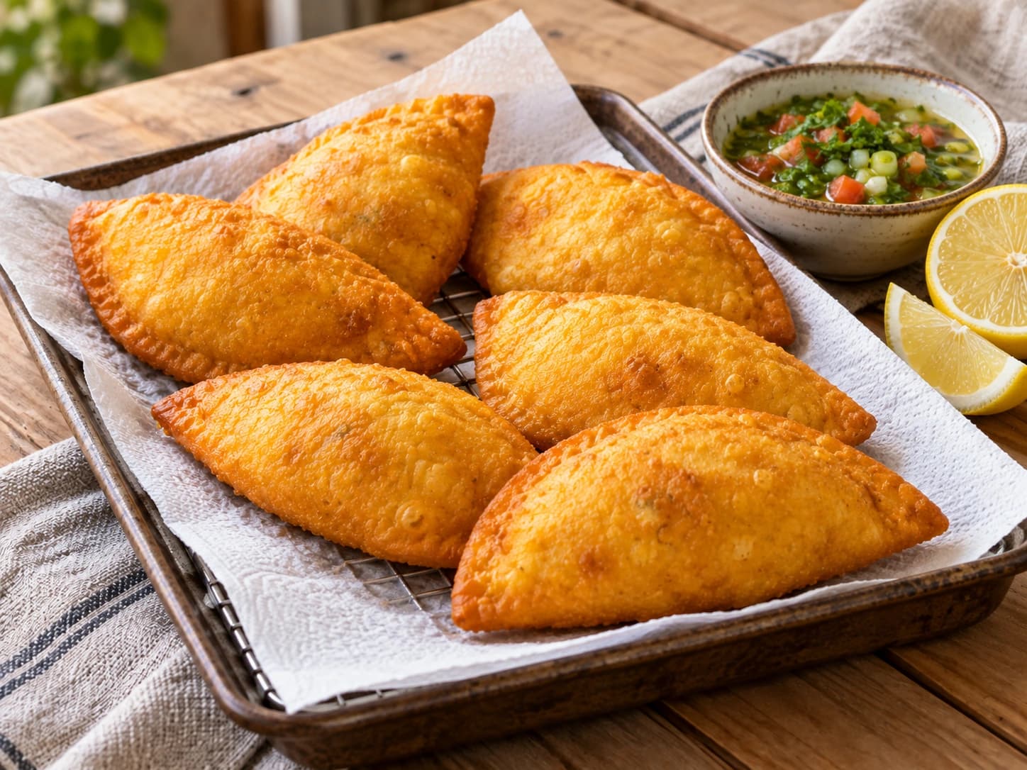 Empanadas colombiennes: Égoutter et servir