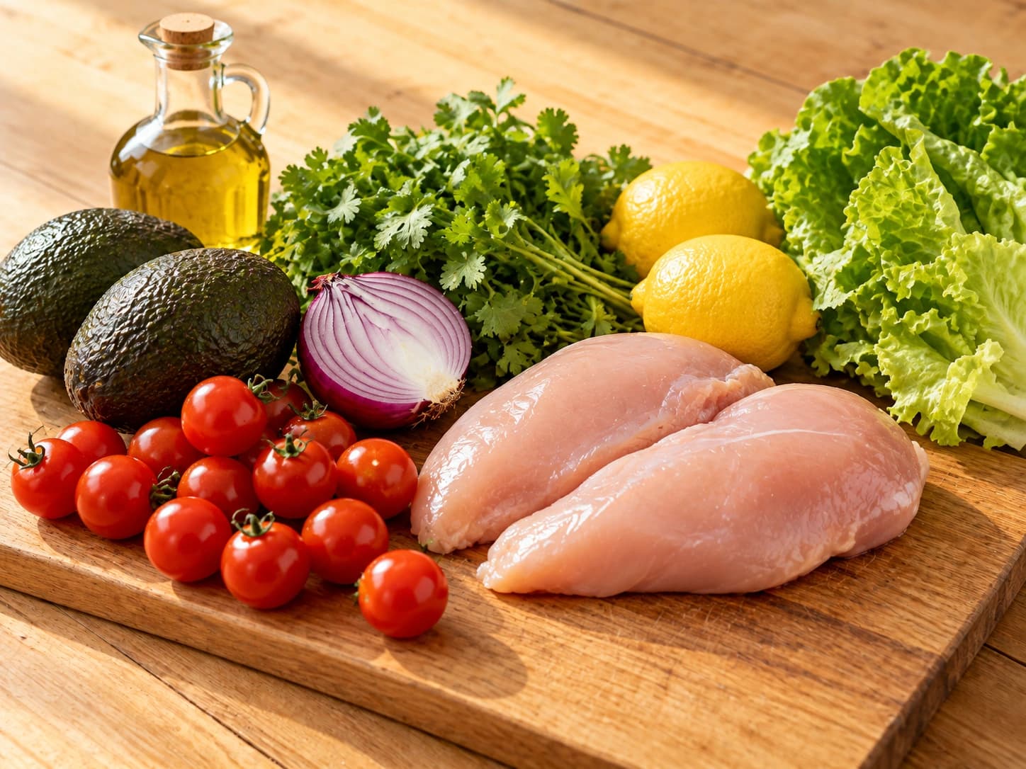 Salada de frango e abacate: Prepare os ingredientes