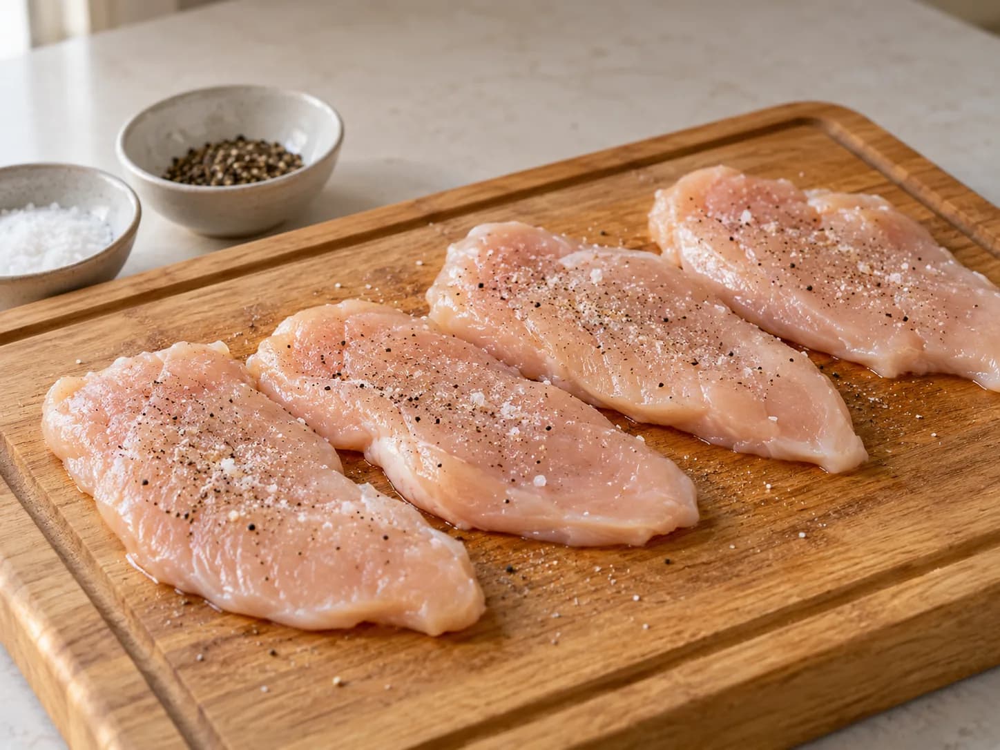 Salada primavera com frango: Prepare o frango