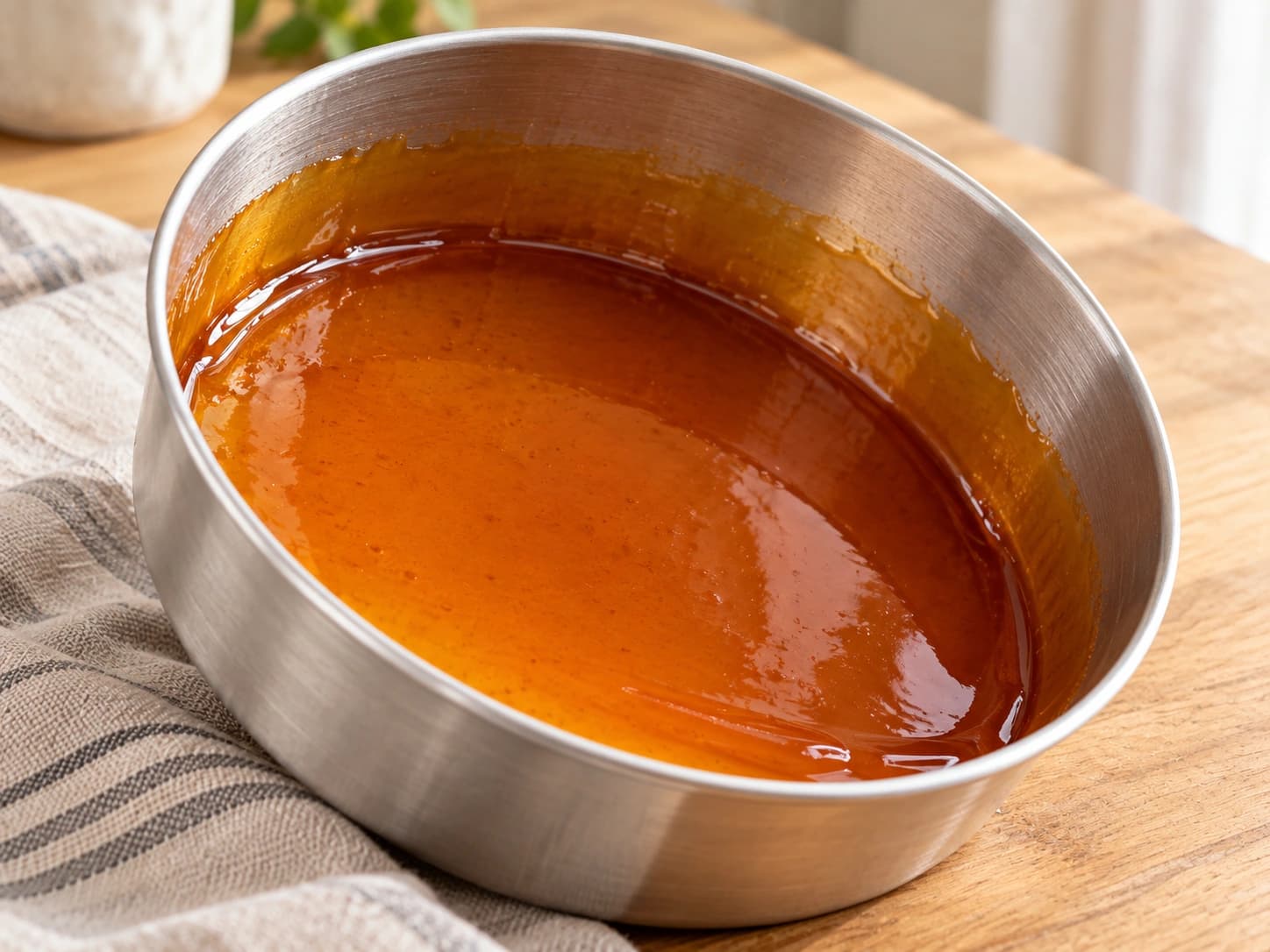Flan al latte condensato: Rivesti lo stampo