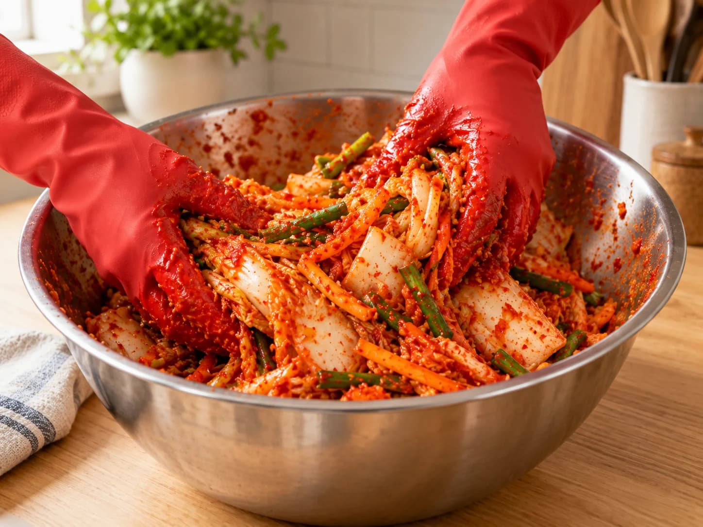 Kimchi selber machen: Alles vermengen