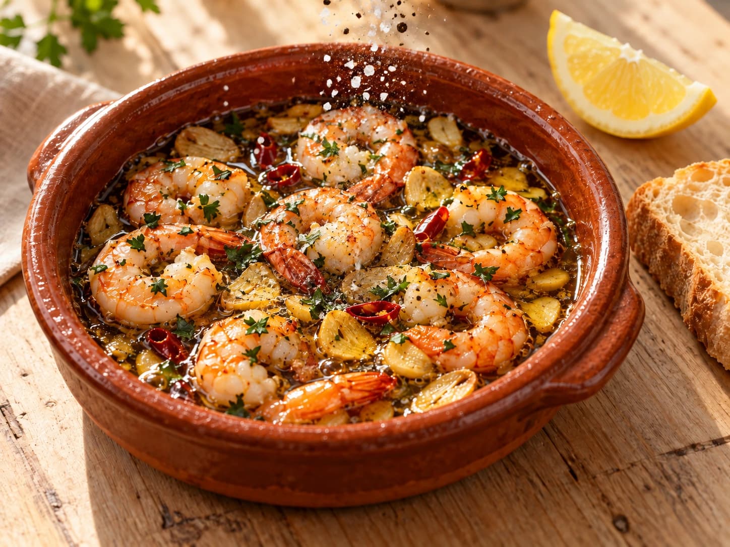 Garlic Prawns: Season