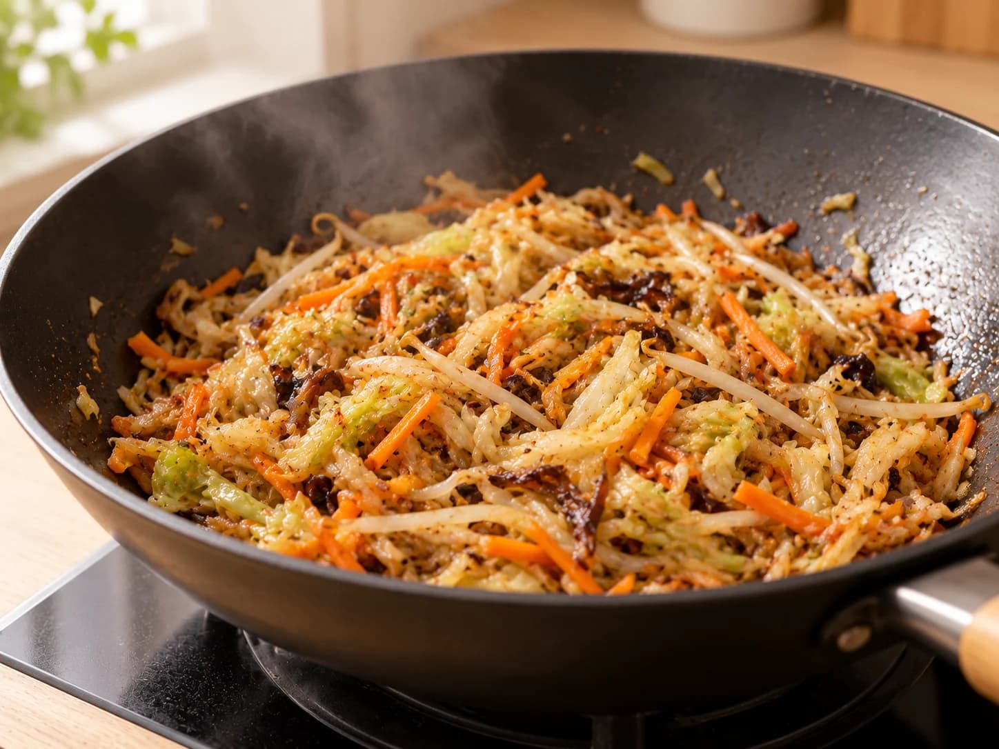 Lumpia di verdure croccanti con salsa fatta in casa: Cuoci il ripieno
