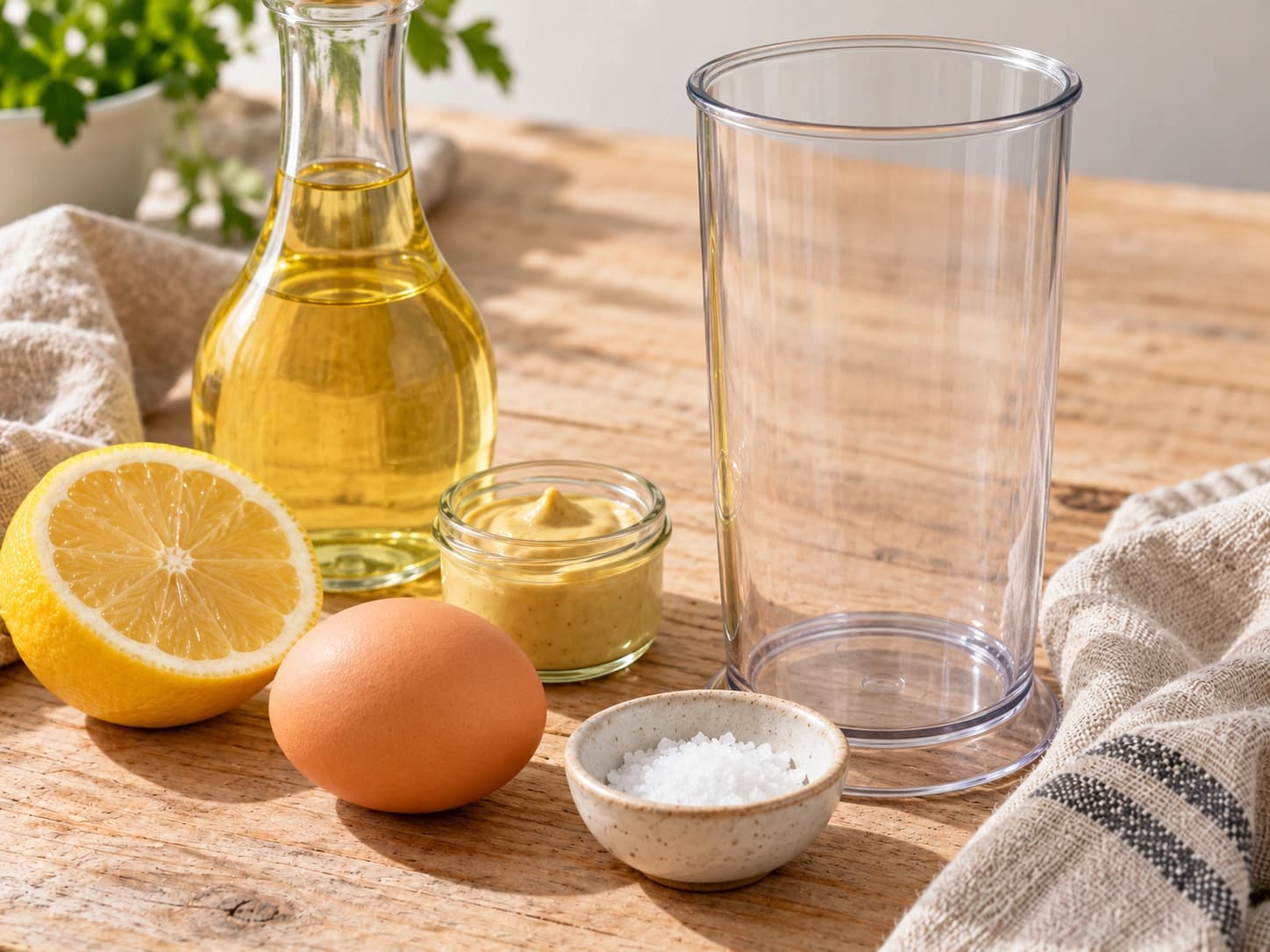 Maionese caseira: Separe os ingredientes