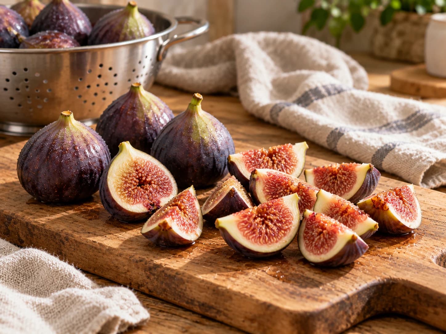 Marmellata di fichi: Lava e taglia i fichi