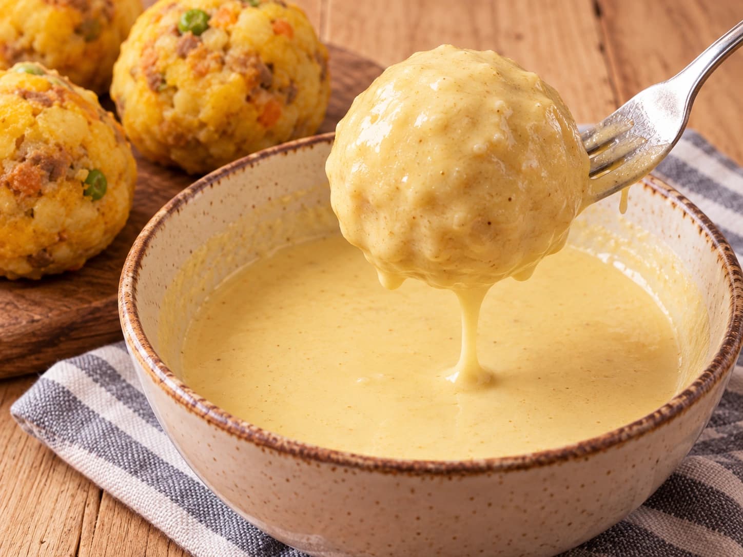 Papa rellena colombiana: Prepara la pastella e immergi