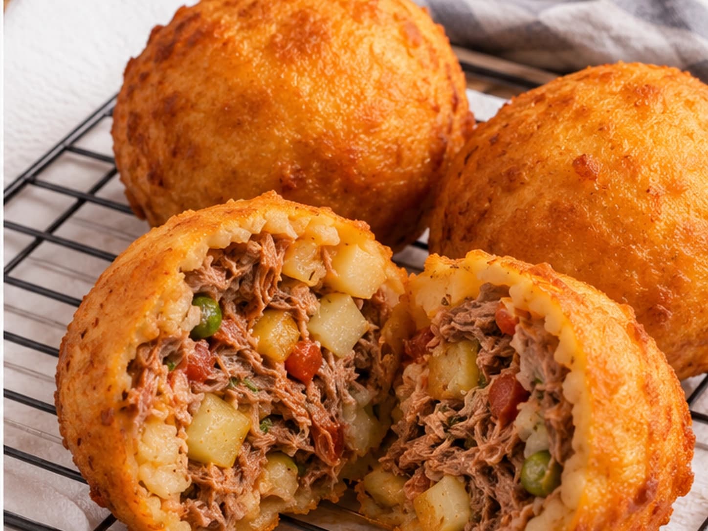 Papa rellena colombiana: Scola e servi