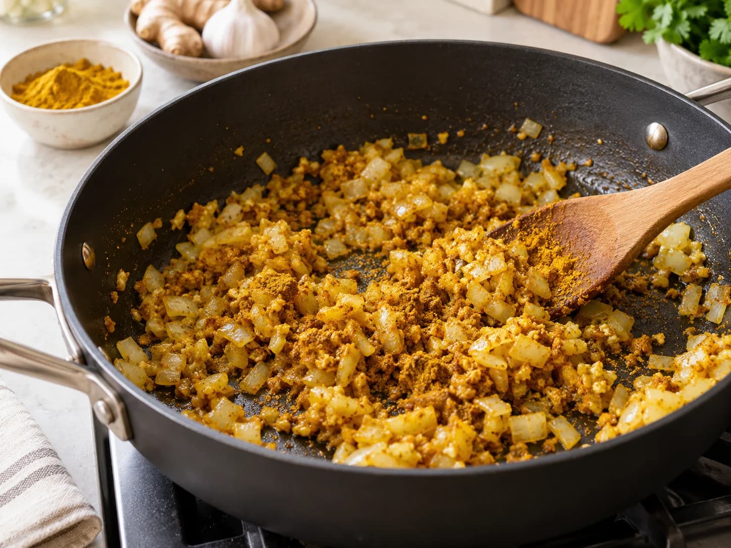 Currypulver kurz rösten