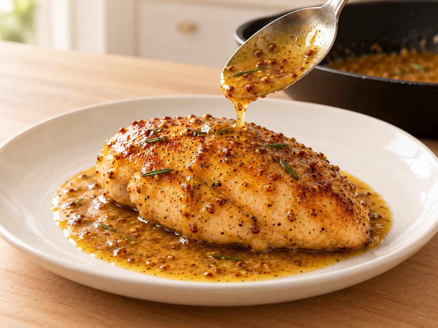 Pollo con salsa al miele e senape in padella: Fai riposare e servi