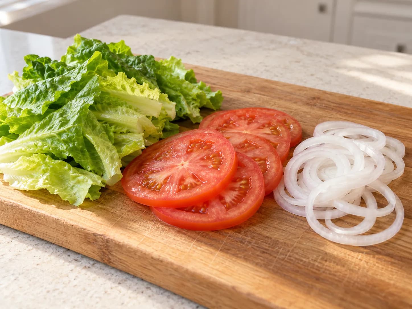 Burger Angus maison: Préparer les légumes