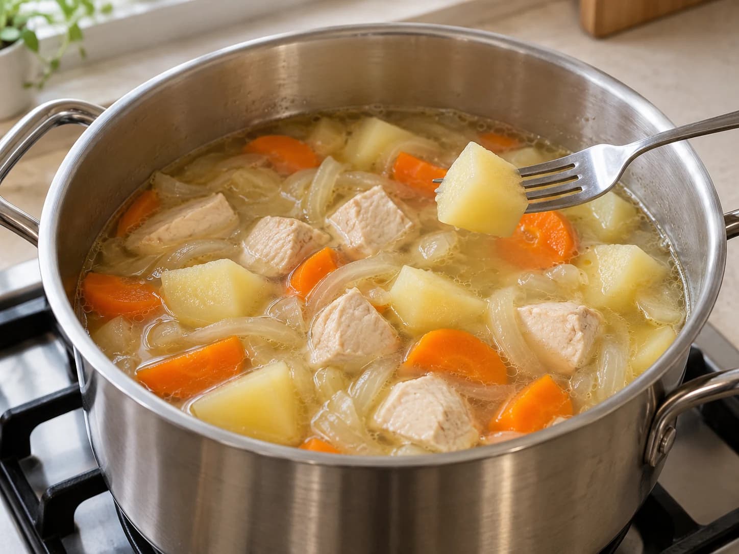 Kare raisu: curry giapponese con riso: Cuocere lo stufato