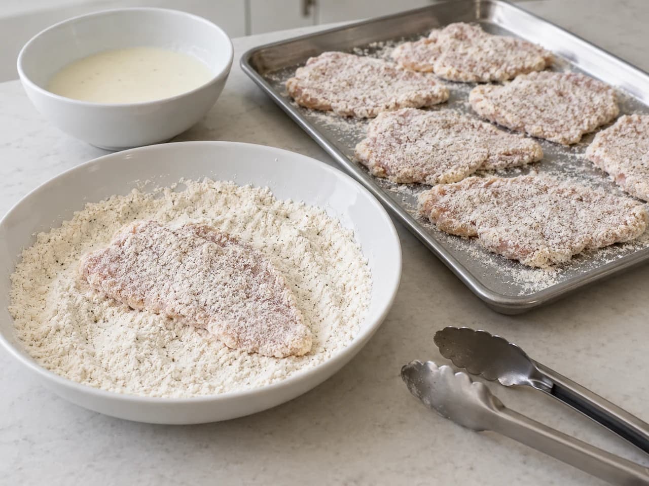 Pollo fritto ispirato al Sud degli Stati Uniti: Infarina i pezzi