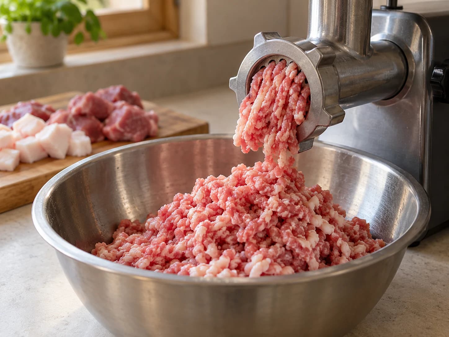 Bratwurst selbst gemacht: Mischung wolfen