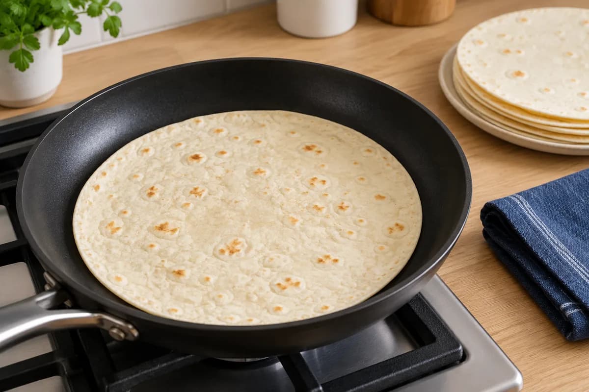 Chicken and mushroom wraps with cheese: Warm the tortillas