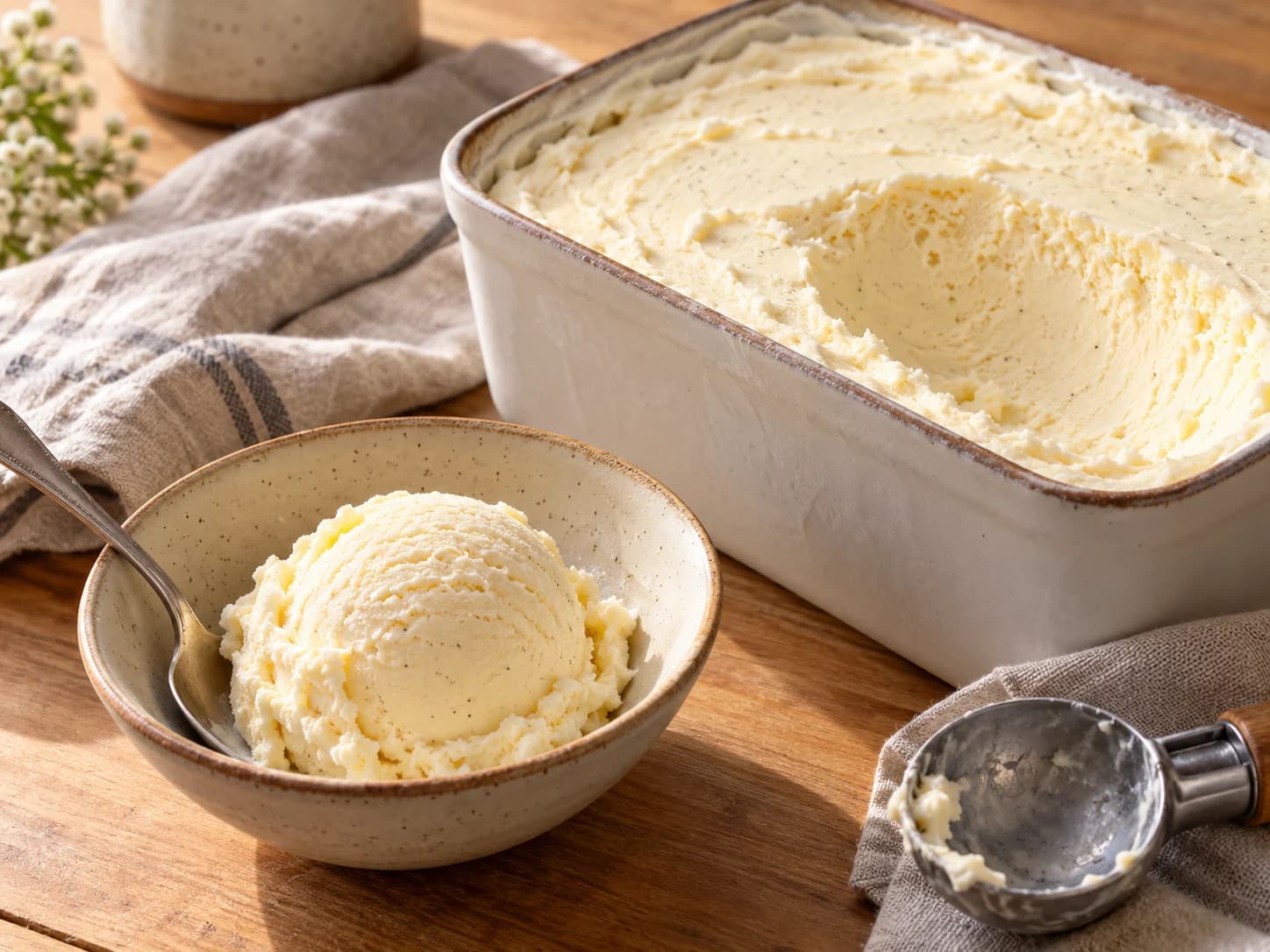 Glace à la vanille maison: Congeler et servir