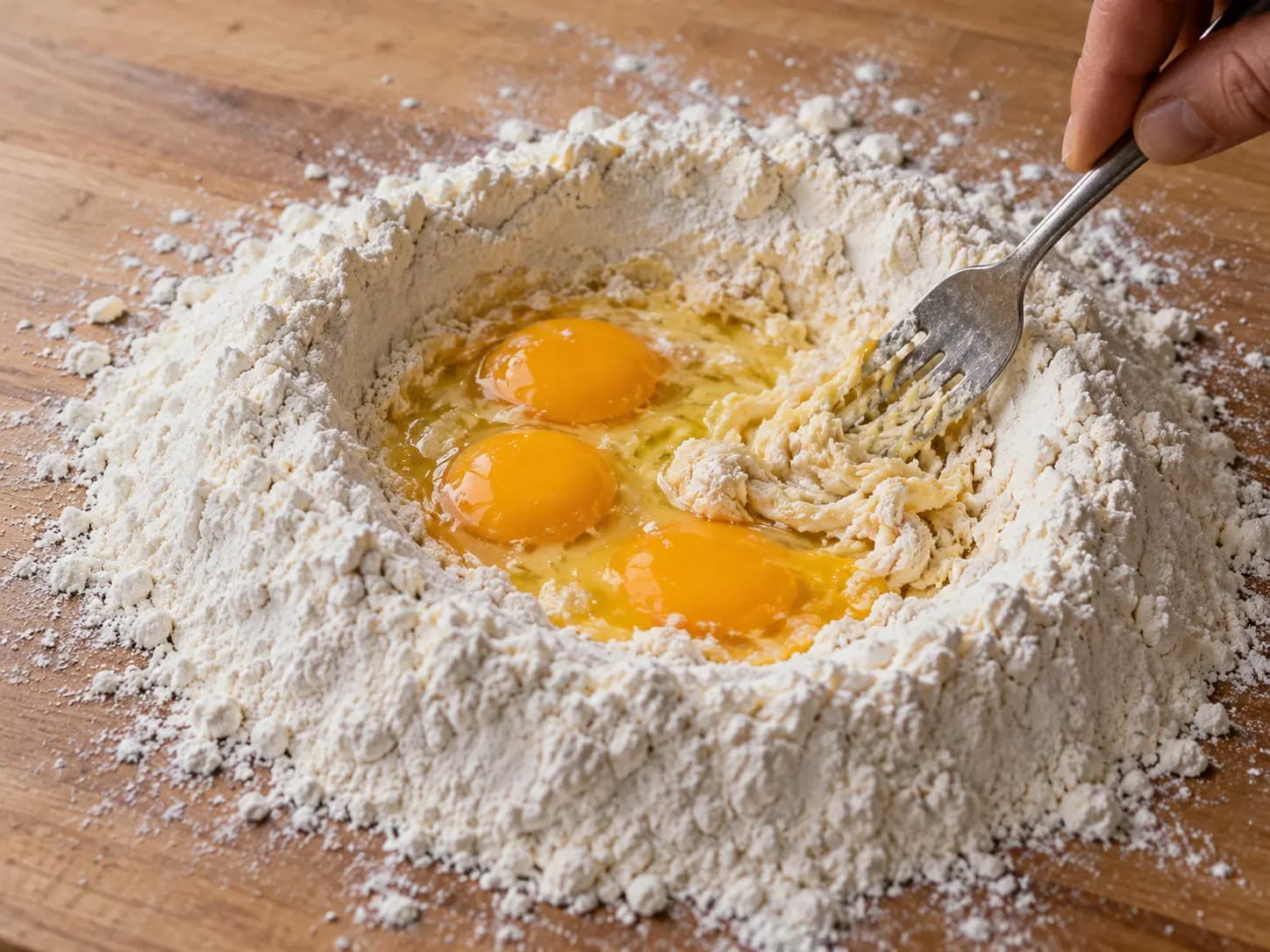 Ravioli caseiro de ricota e espinafre: Misture a massa