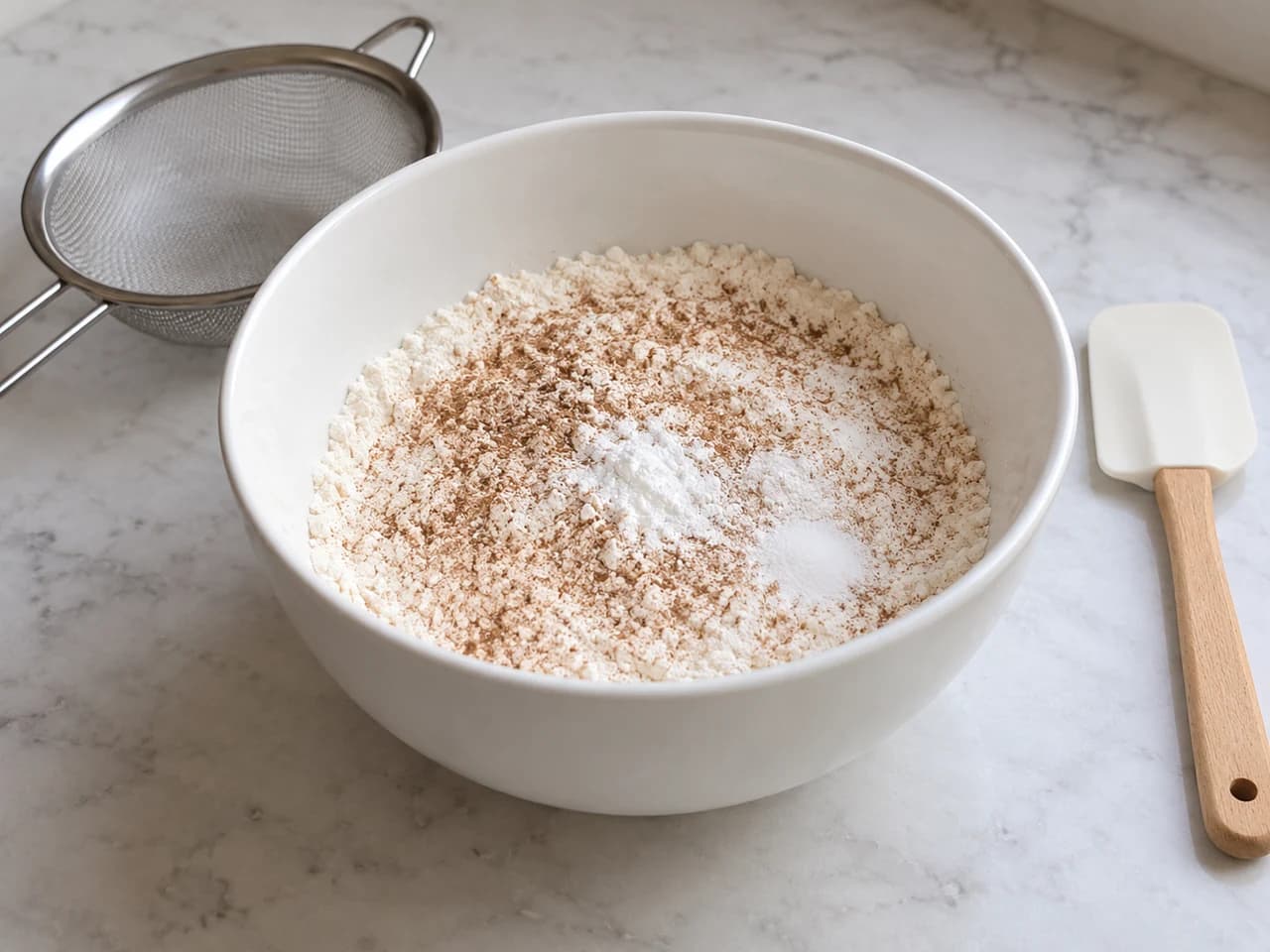 Torta di carote senza copertura: Mescola gli ingredienti secchi