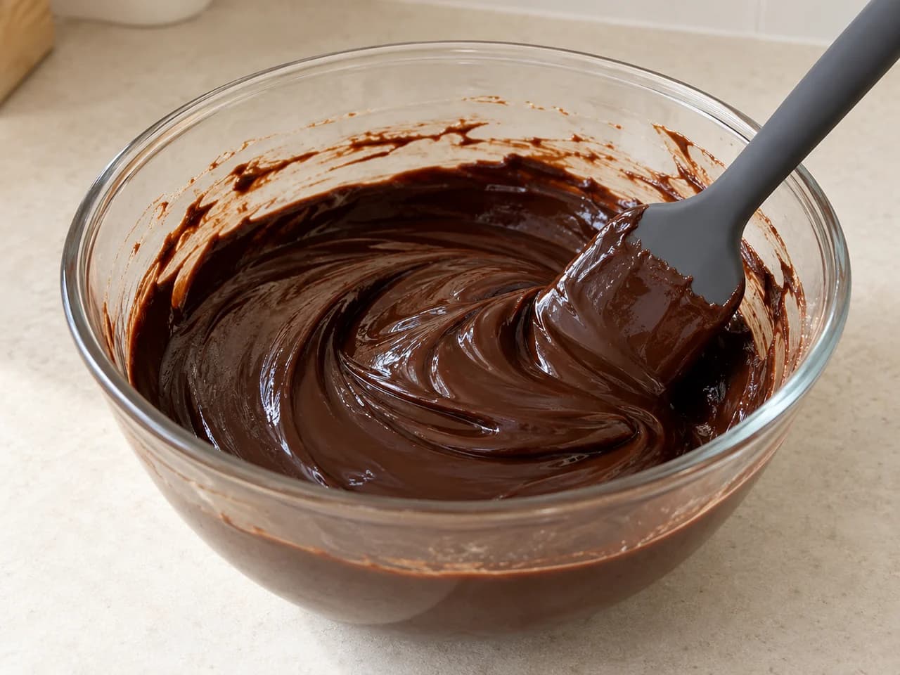 Proposta de trufas de chocolate amargo com cacau: Emulsione com a manteiga