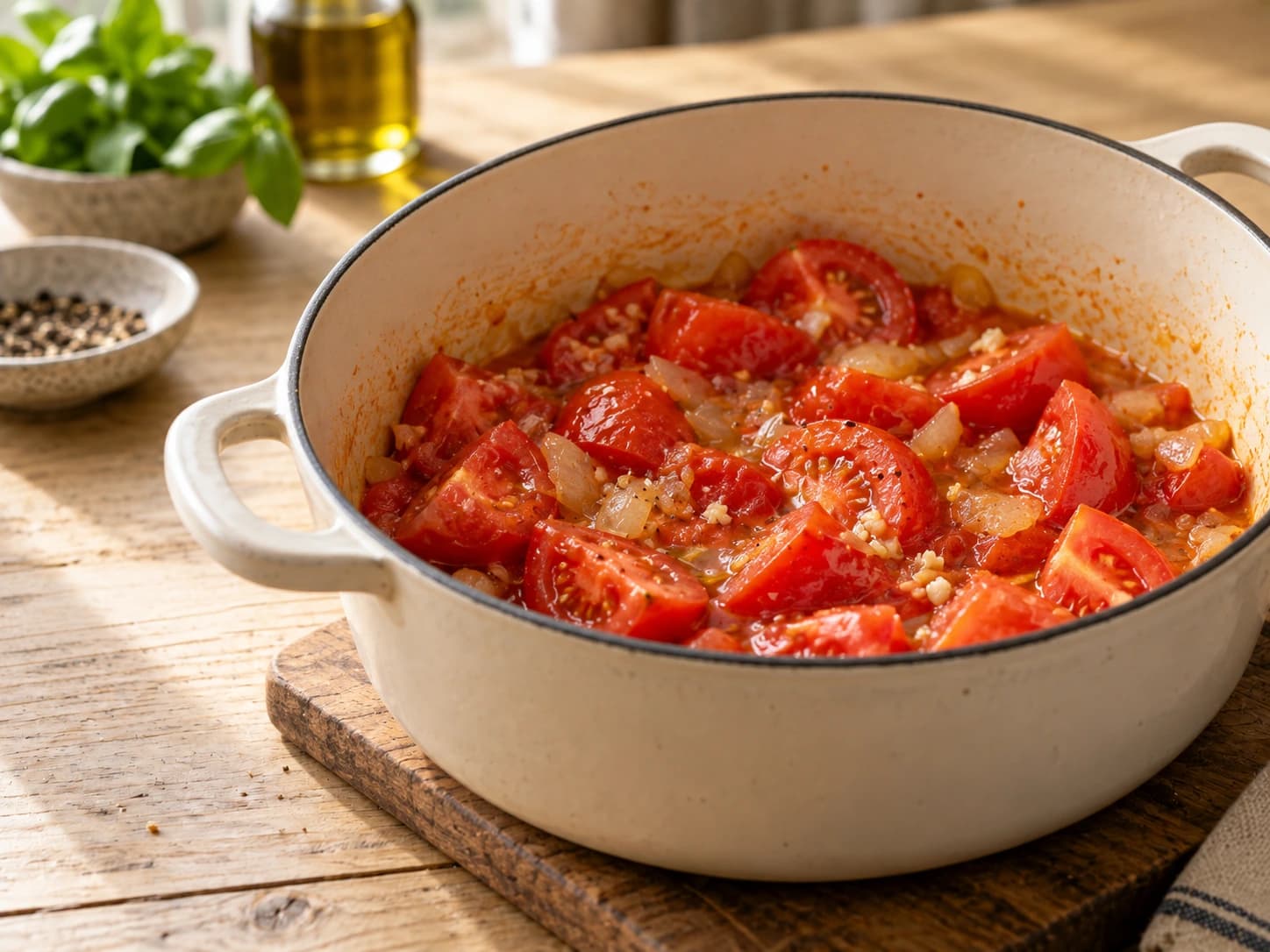 Sopa de tomate: Junte os tomates