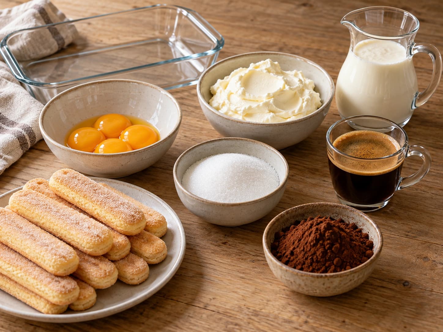 Tiramisù: Prepare os ingredientes