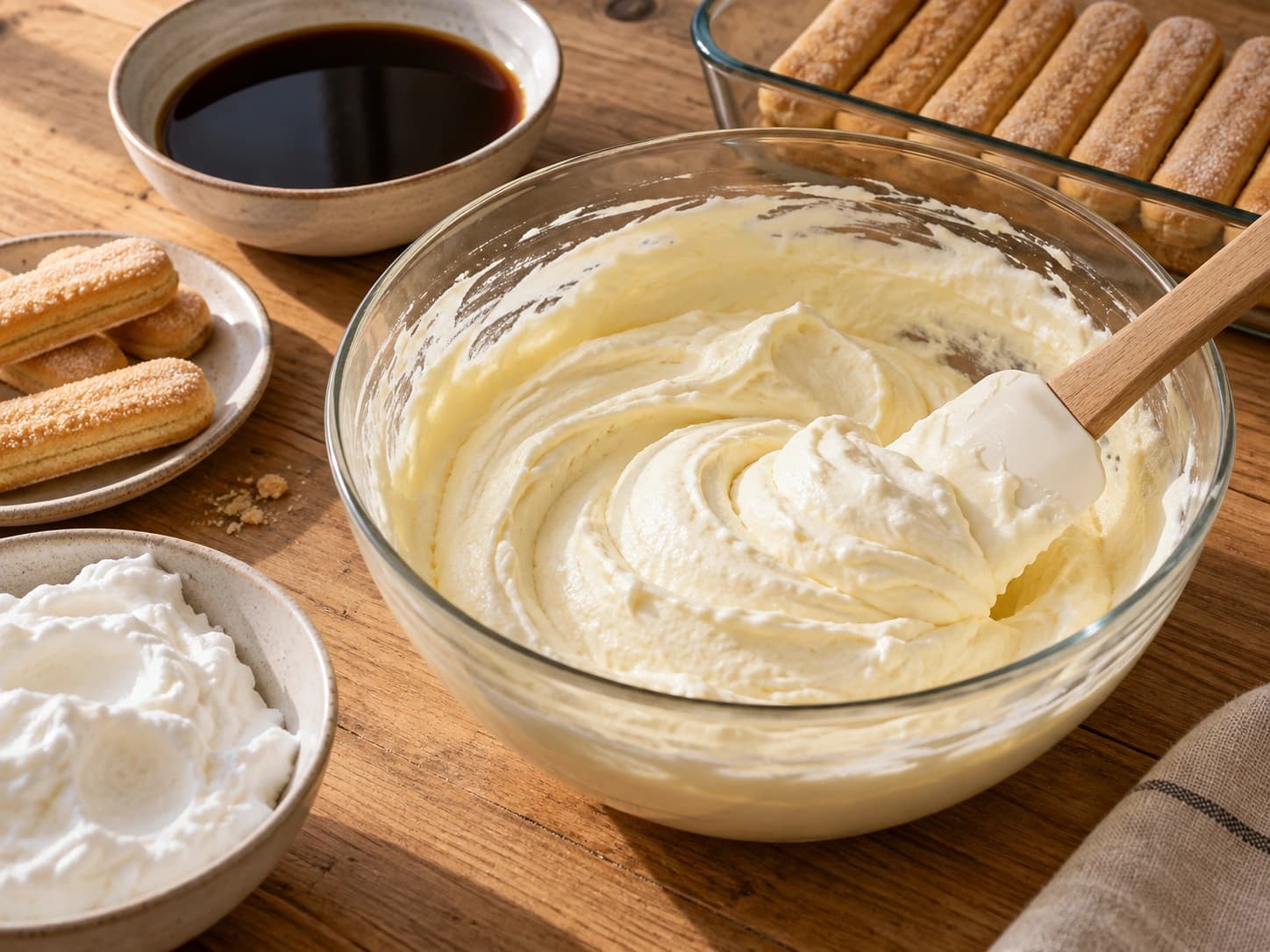 Tiramisù: Incorpore o creme batido
