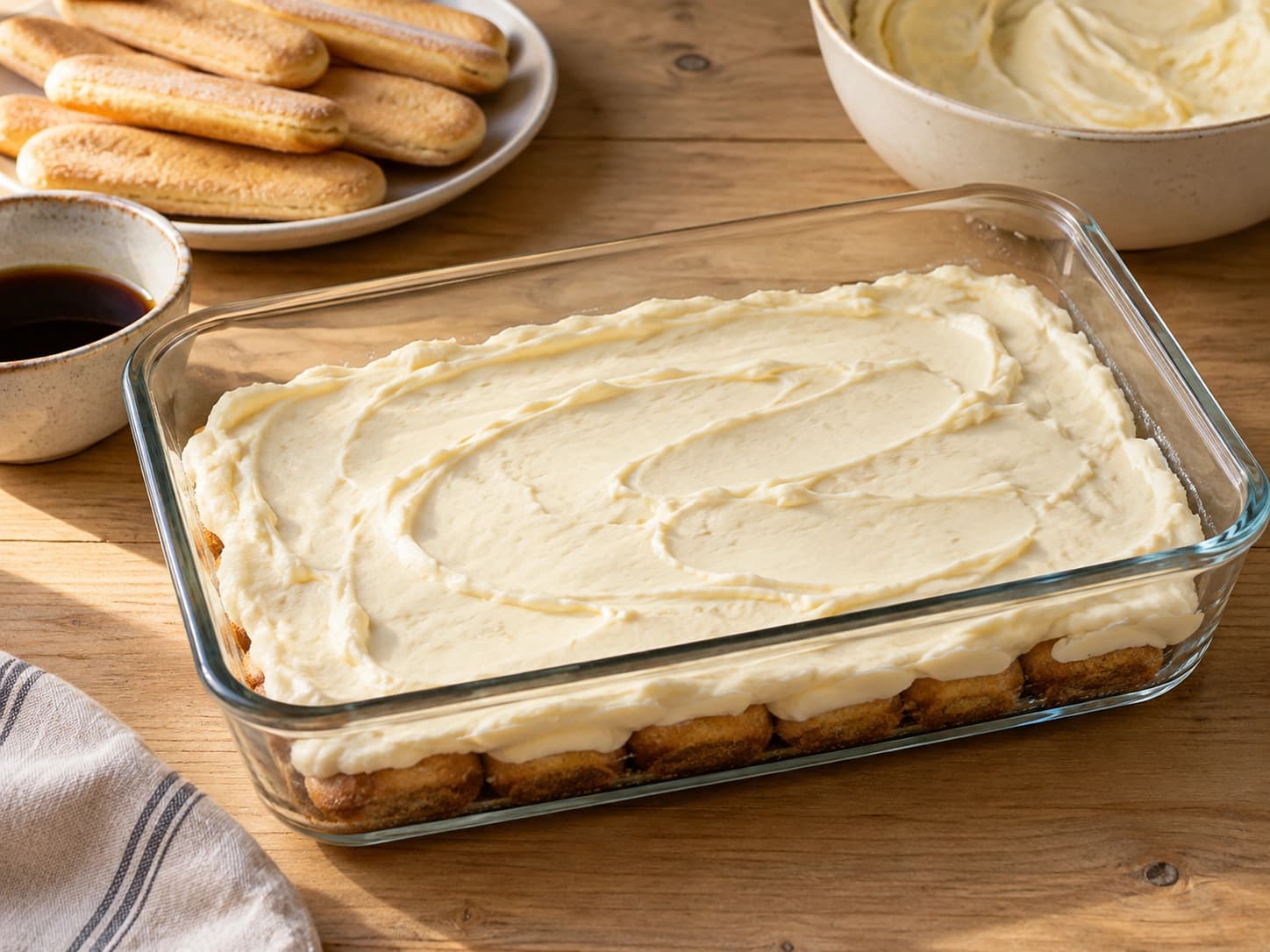 Tiramisù: Monte a primeira camada