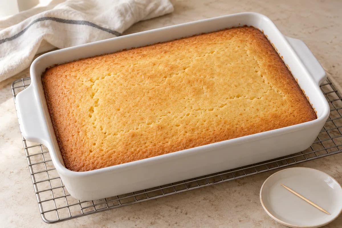 Gâteau aux trois laits et chantilly: Cuire et laisser tiédir