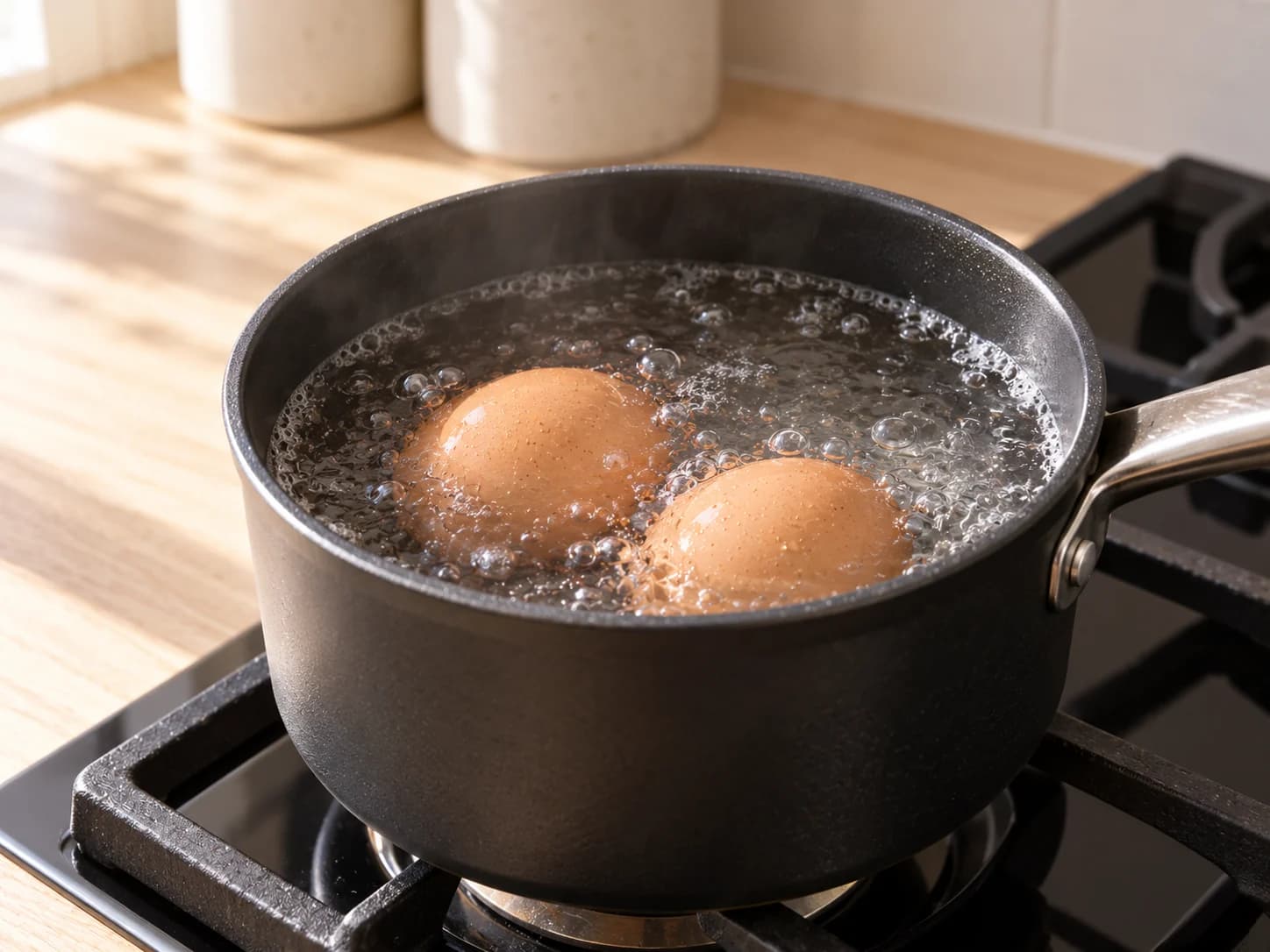 Easy avocado toast with hard-boiled eggs: Boil the eggs