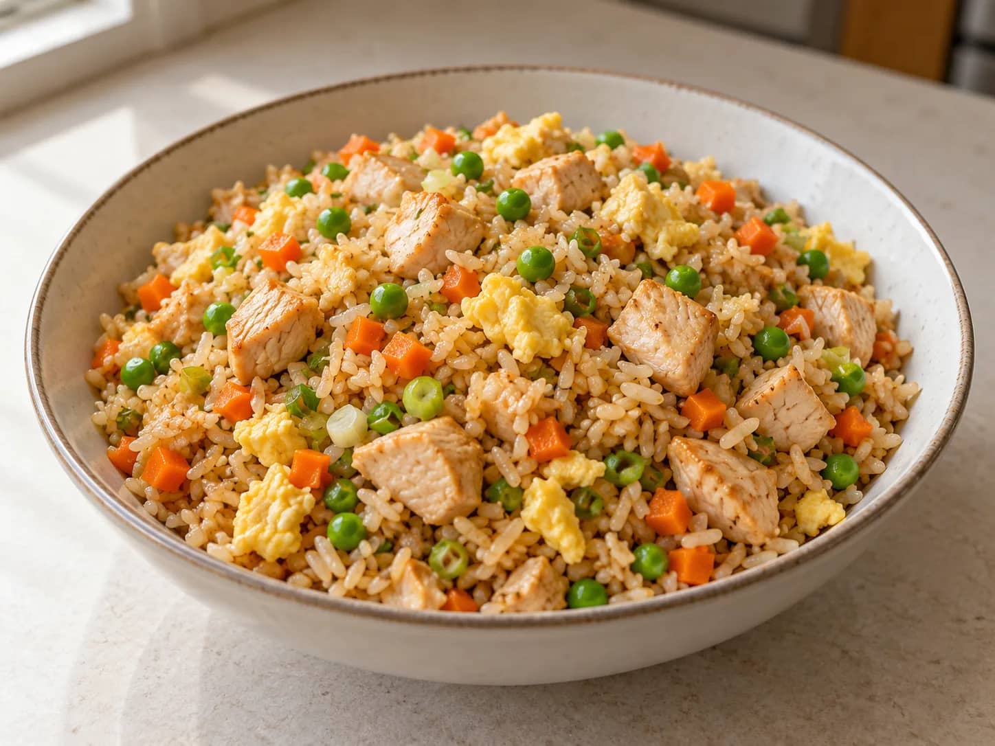 Immagine di Riso saltato con pollo e uova