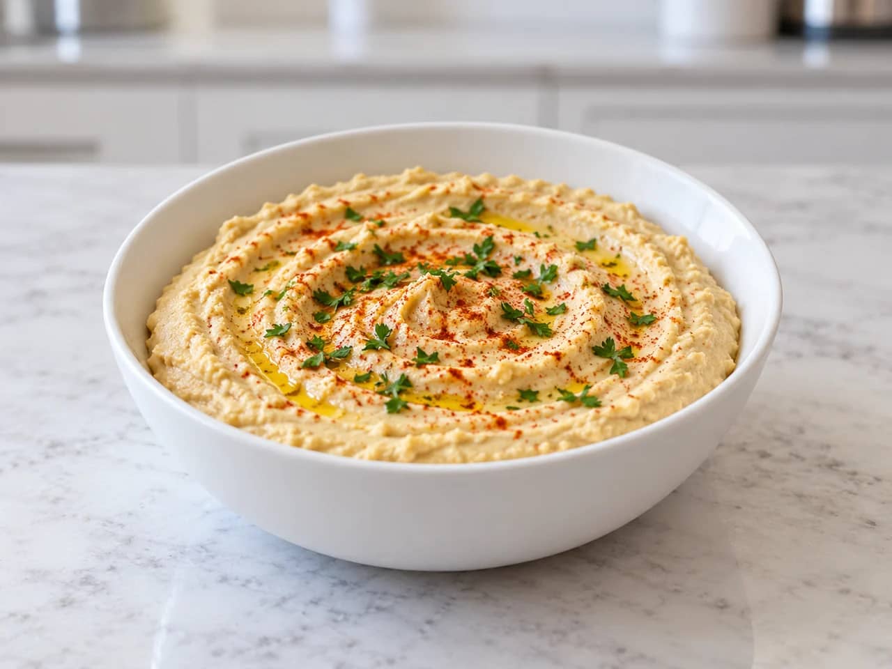 Image de Houmous maison au tahini et au citron