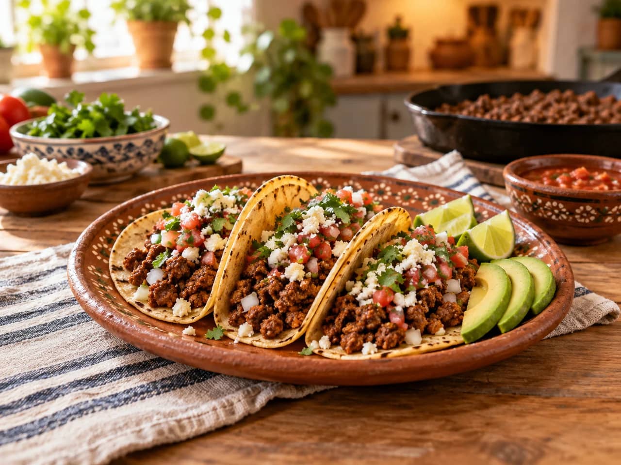Imagen de Tacos de carne molida caseros: receta mexicana fácil y jugosa