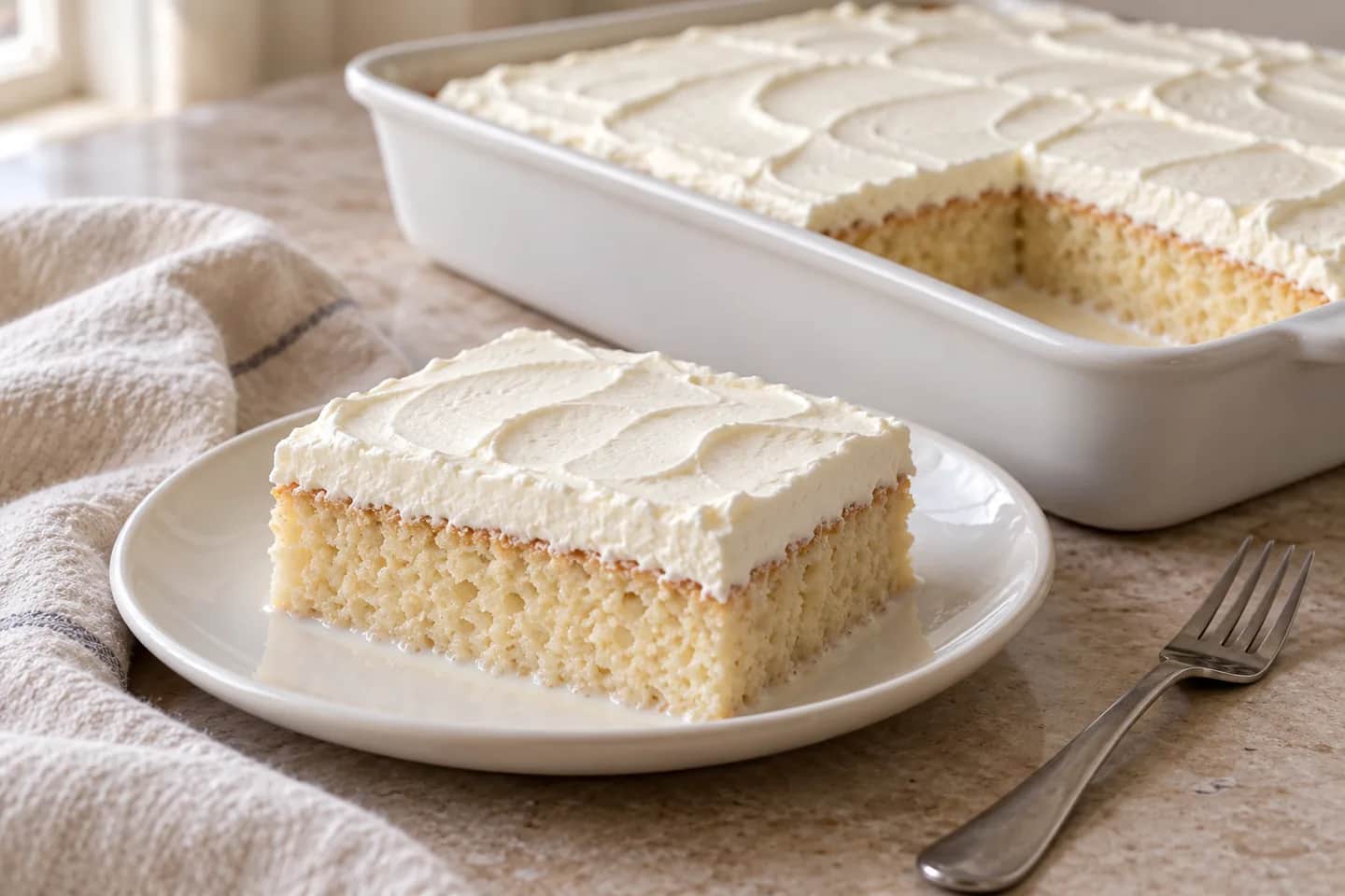 Imagen de Torta de tres leches con crema batida