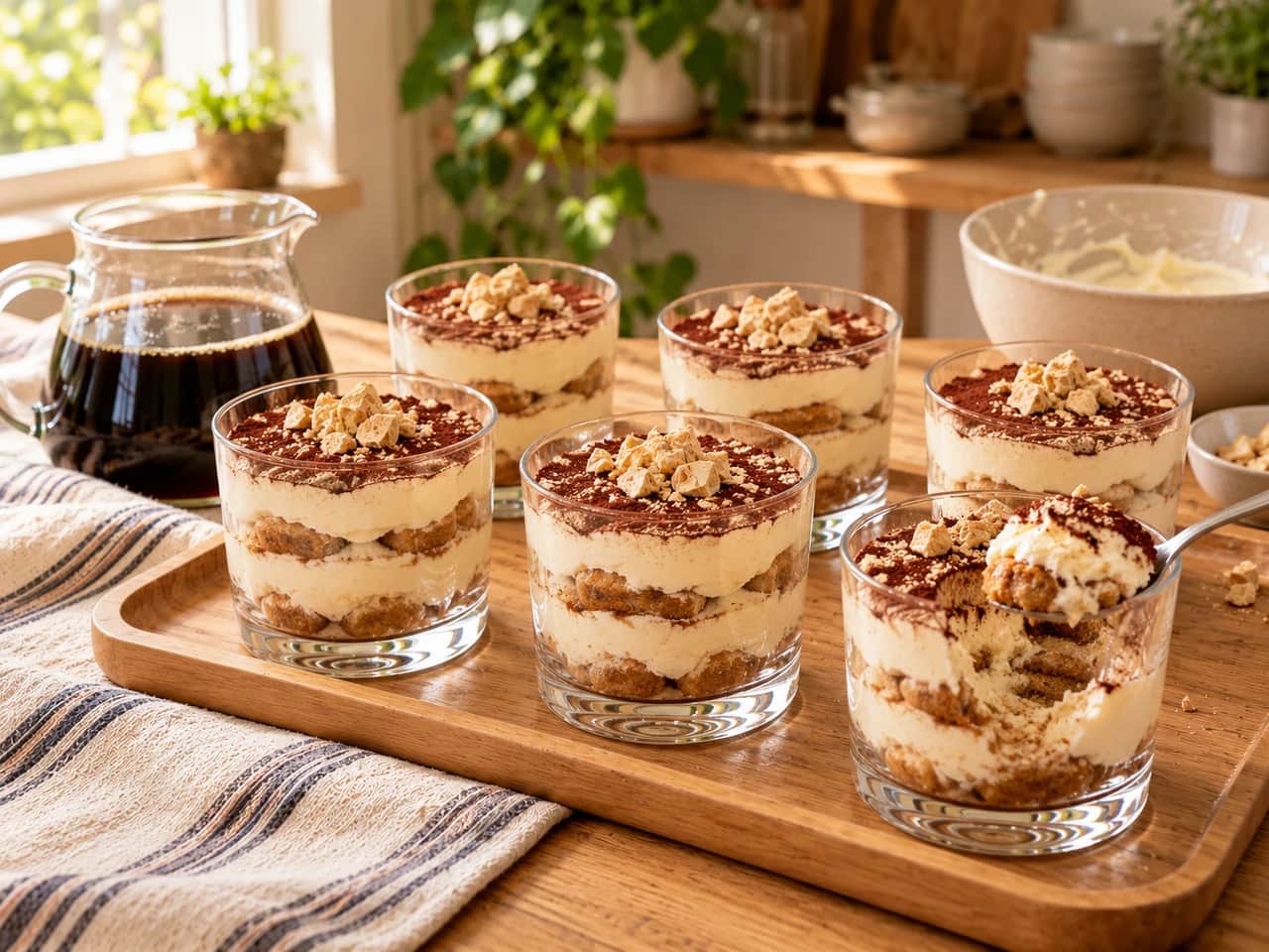 Bild von Turrón-Tiramisu im Glas ohne rohes Ei