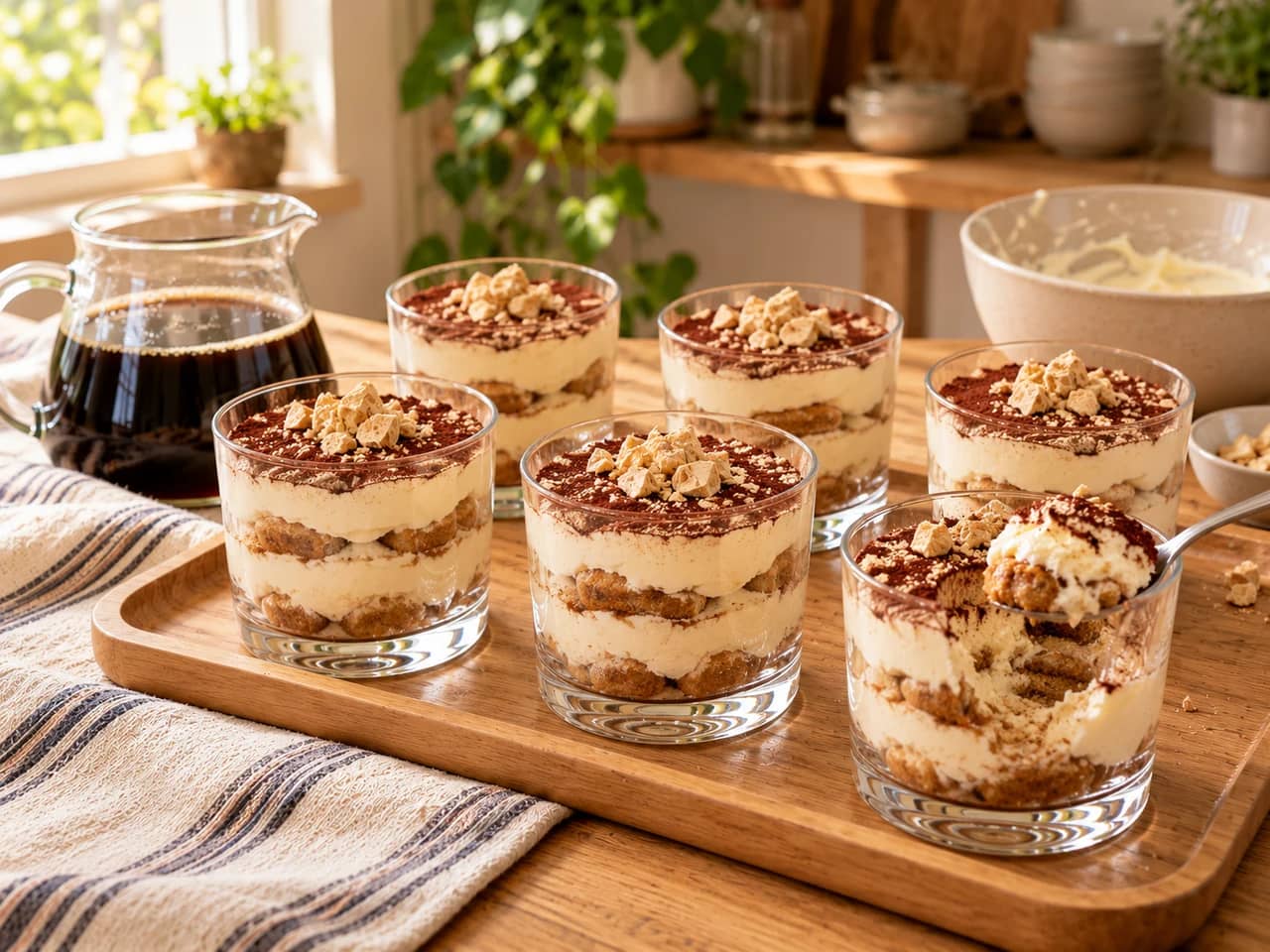 Bild von Turrón-Tiramisu im Glas ohne rohes Ei