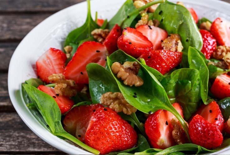 Ensalada de Espinacas y Fresas